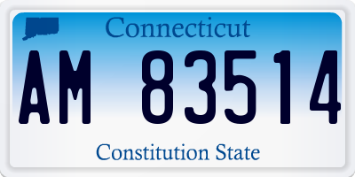 CT license plate AM83514
