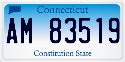 CT license plate AM83519