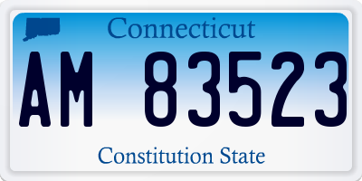 CT license plate AM83523