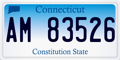 CT license plate AM83526