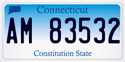 CT license plate AM83532