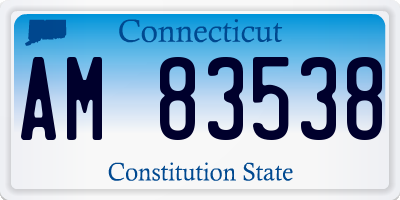 CT license plate AM83538