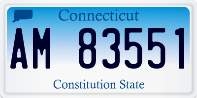 CT license plate AM83551