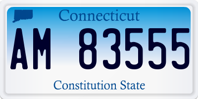CT license plate AM83555