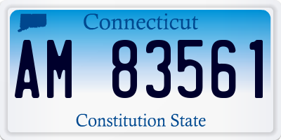 CT license plate AM83561