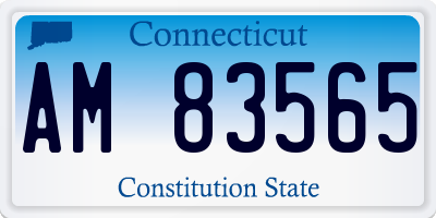 CT license plate AM83565