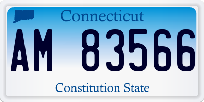 CT license plate AM83566