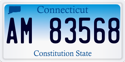 CT license plate AM83568