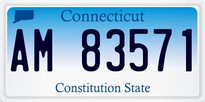 CT license plate AM83571