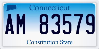 CT license plate AM83579