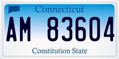 CT license plate AM83604