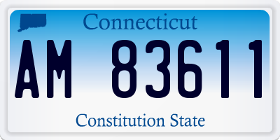 CT license plate AM83611