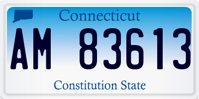 CT license plate AM83613