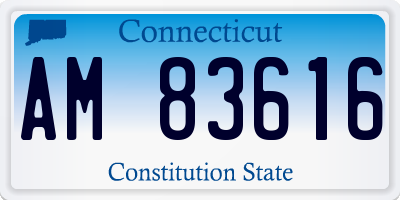 CT license plate AM83616