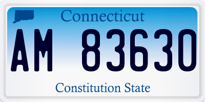 CT license plate AM83630