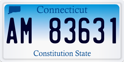 CT license plate AM83631