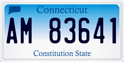 CT license plate AM83641