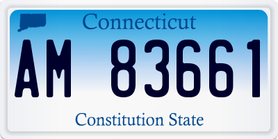 CT license plate AM83661