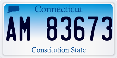 CT license plate AM83673