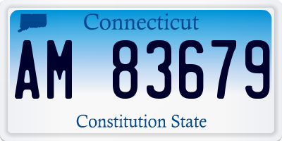 CT license plate AM83679