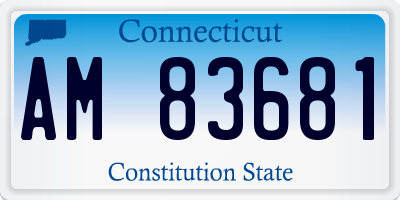 CT license plate AM83681
