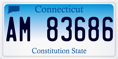 CT license plate AM83686