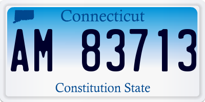 CT license plate AM83713