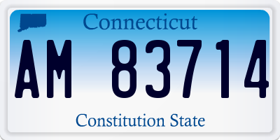 CT license plate AM83714