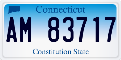 CT license plate AM83717