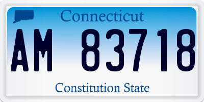 CT license plate AM83718