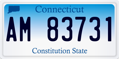 CT license plate AM83731