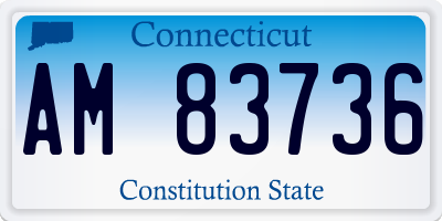 CT license plate AM83736
