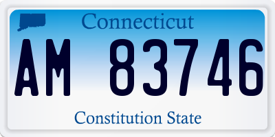 CT license plate AM83746