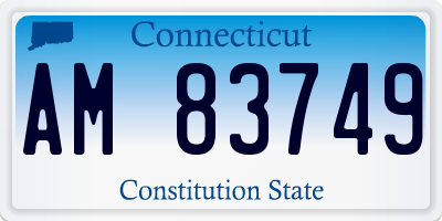 CT license plate AM83749