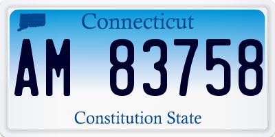 CT license plate AM83758