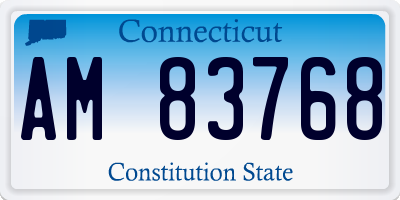 CT license plate AM83768