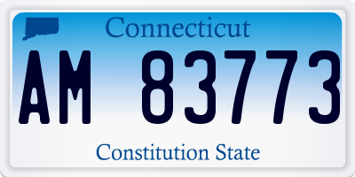 CT license plate AM83773