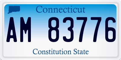 CT license plate AM83776