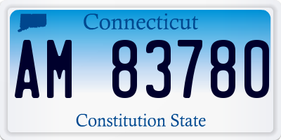 CT license plate AM83780