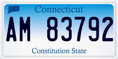 CT license plate AM83792