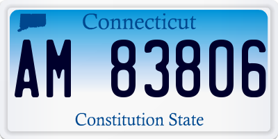 CT license plate AM83806
