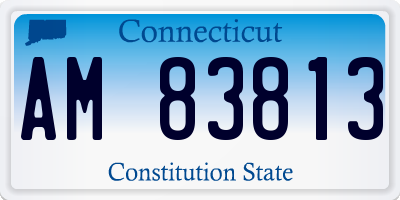 CT license plate AM83813