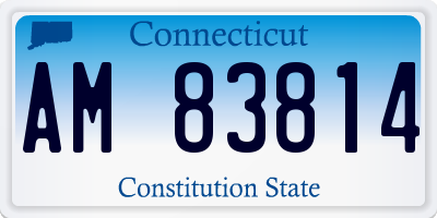 CT license plate AM83814