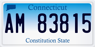 CT license plate AM83815