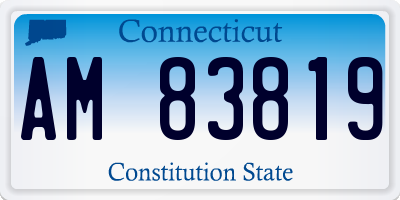 CT license plate AM83819