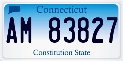 CT license plate AM83827
