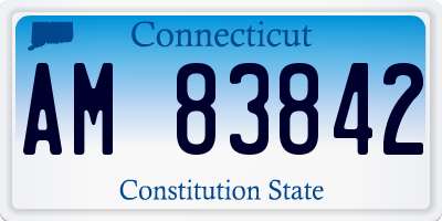 CT license plate AM83842