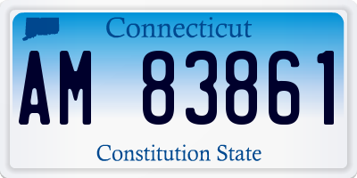 CT license plate AM83861