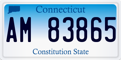 CT license plate AM83865