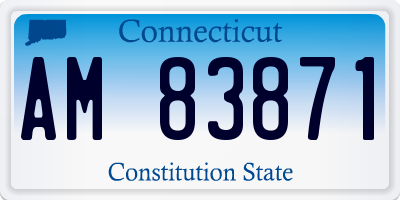 CT license plate AM83871